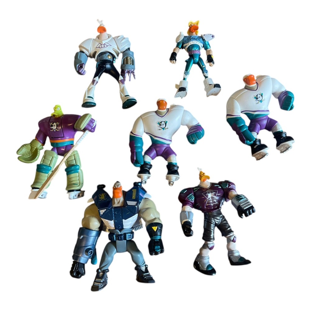 Vintage Disney Mighty Ducks Figure Collection LOT OF 7 Animated Series 1996